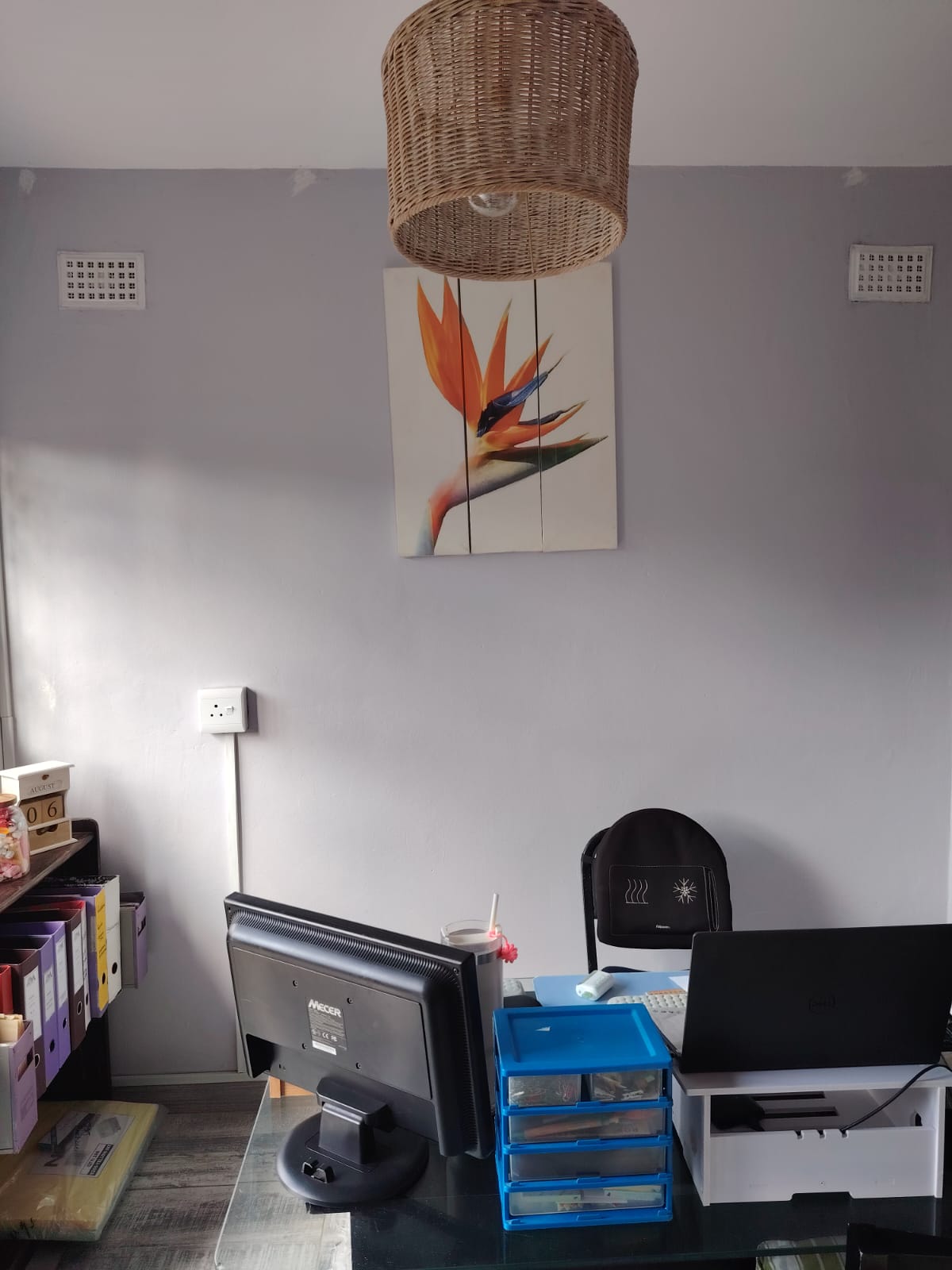 JST Bookkeeping office corner with art